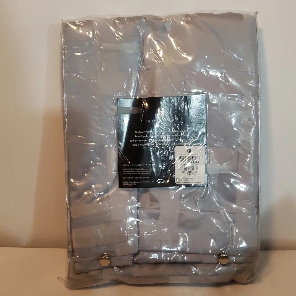 Gray Hotel Collection-Style Shower Curtain